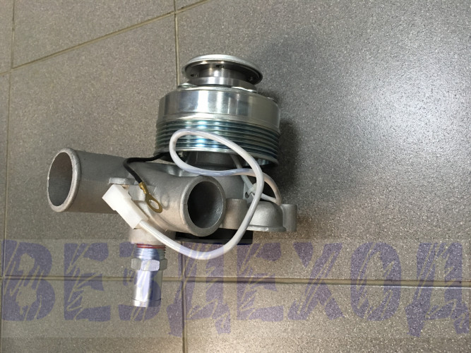 Помпа ГАЗ (дв.405,409) с электромуфтой Е-2 с толстым выходом D=20 1307007