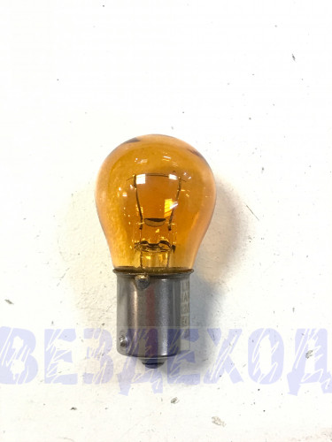 Лампа PY21W 12V желтая смещ конт