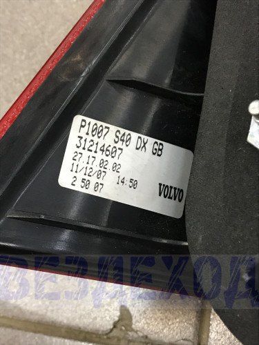 Фонарь VOLVO 31214607 S40 рестайлинг задний правый
