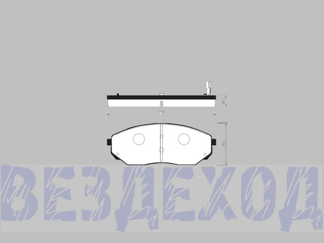Колодки тормозные SANGSIN SP1153 KIA SORENTO I, II передние