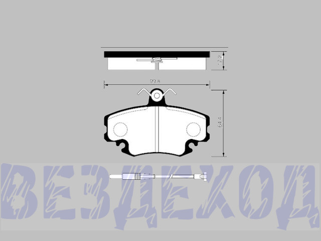 Колодки тормозные SANSIGN SP1243 передние RENAULT LOGAN, SANDERO, LADA LARGUS 8V
